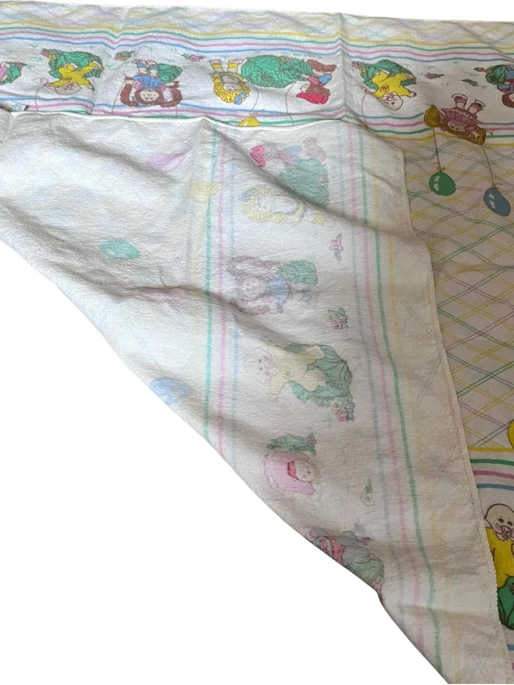 Pair Of 1980's Cabbage Patch Kids Receiving Baby Blankets 30